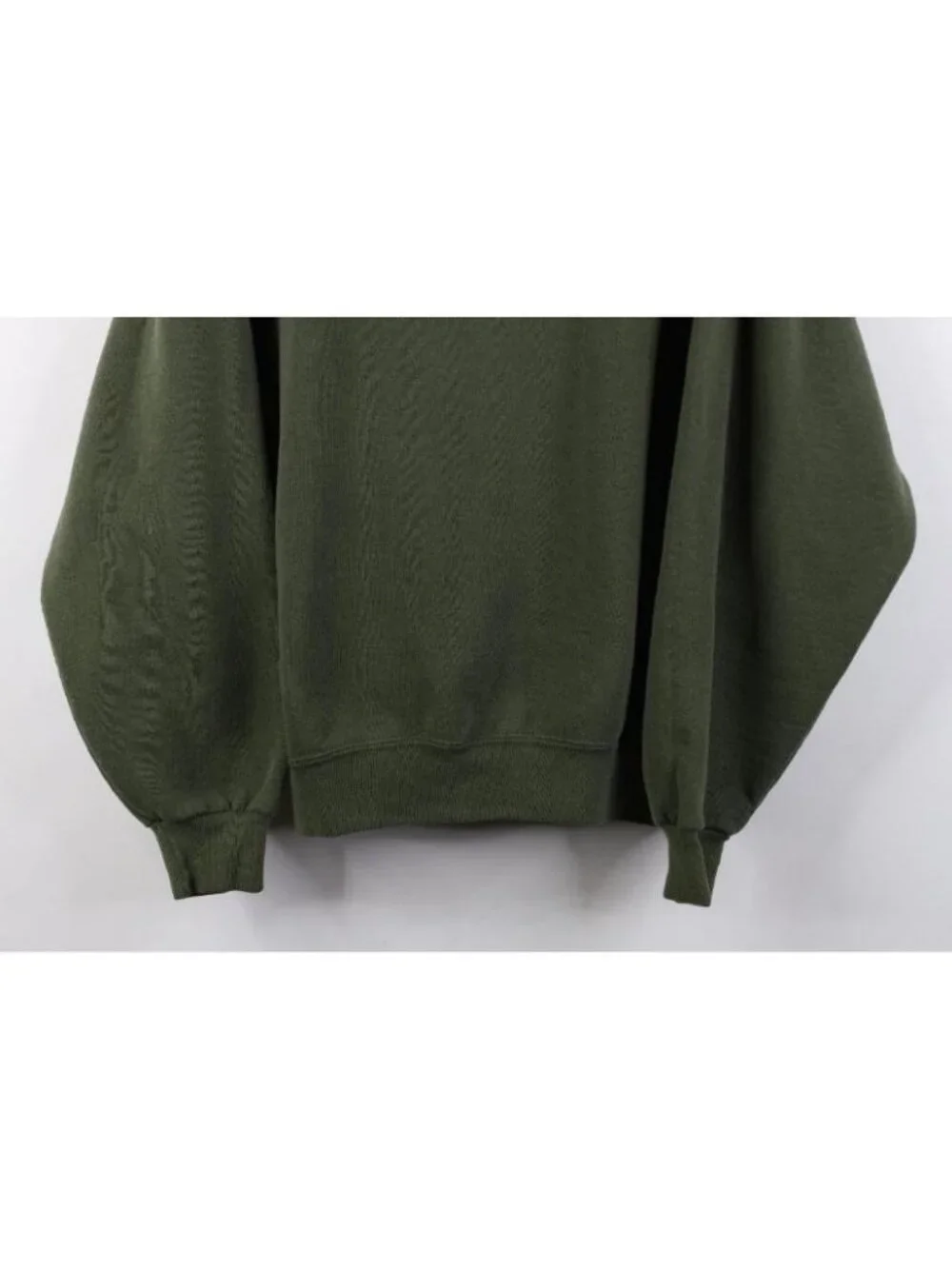 Vtg 90s Streetwear Mens Medium Faded Blank Crewneck Sweatshirt Olive Green USA